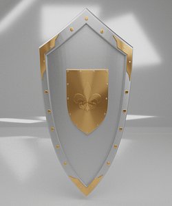 Lis Flower Medieval Shield 3d print model