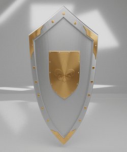 Lis Flower Medieval Shield 3d print model