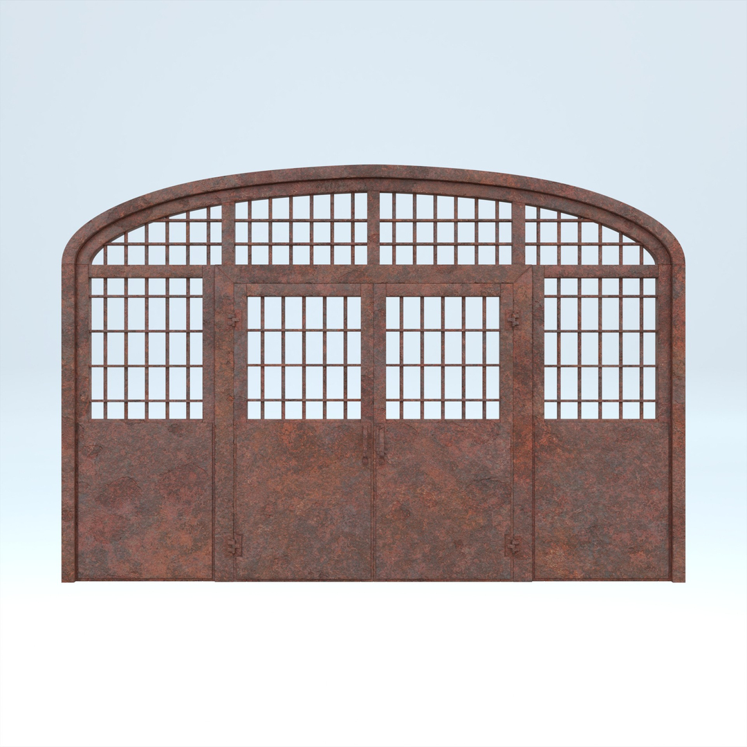 Rusty Metal Gates 3D model https://p.turbosquid.com/ts-thumb/cY/2dHSJi/et/animation/jpg/1779941795/1920x1080/turn_fit_q99/7a6ce918a5135e0e2f80e87bf585f3f0dac275bc/animation-1.jpg