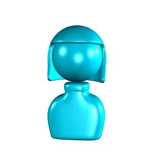 3ds max simple icon cartoon girl