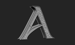 3D letter alphabet model