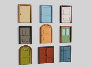 3D model Cartoon Doors Collection 1