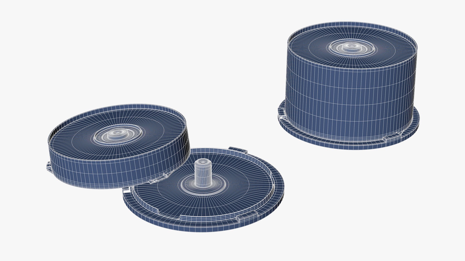 Realistic set cd-dvd cake-box 3D model - TurboSquid 1602976