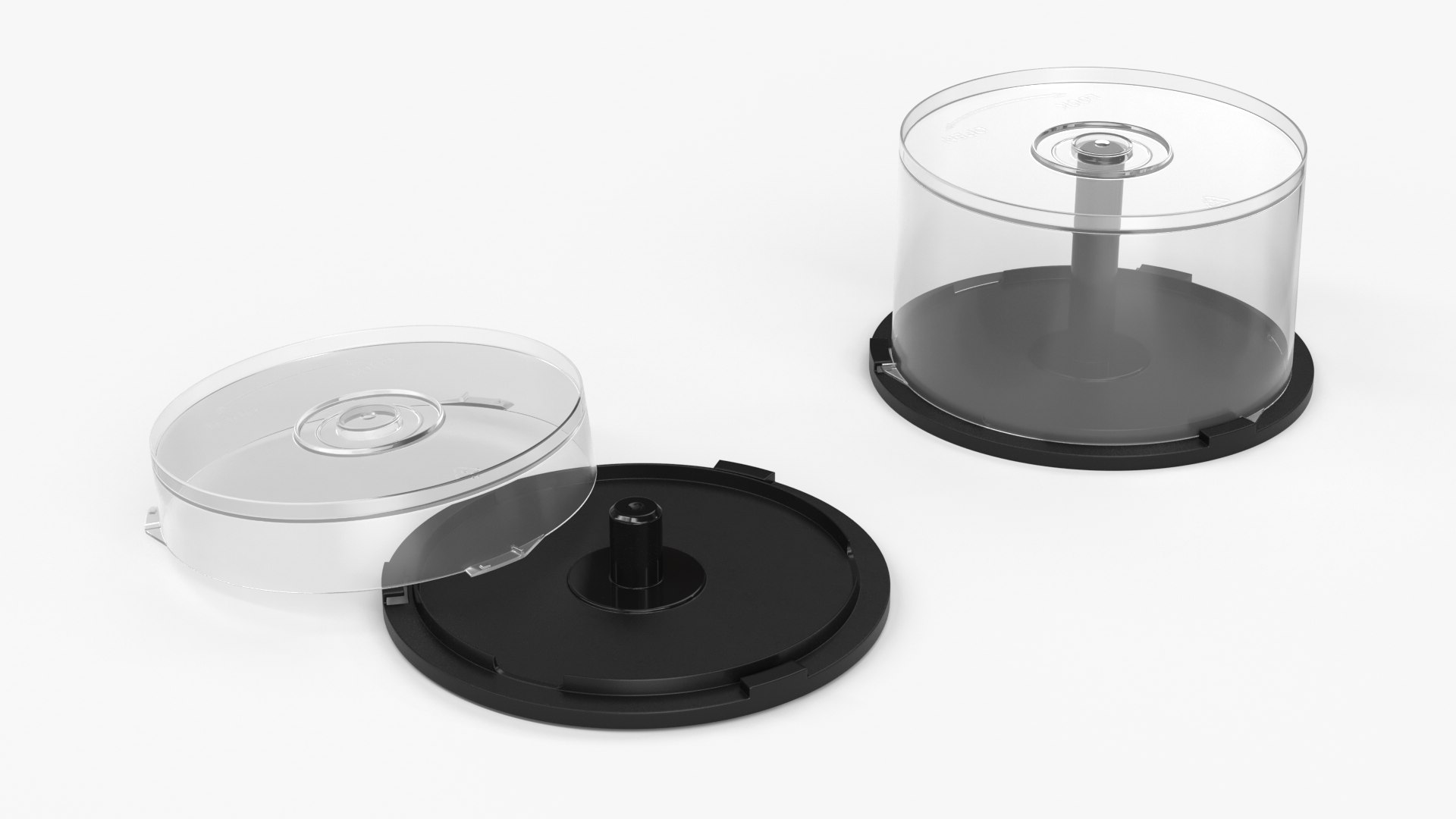 Realistic set cd-dvd cake-box 3D model - TurboSquid 1602976