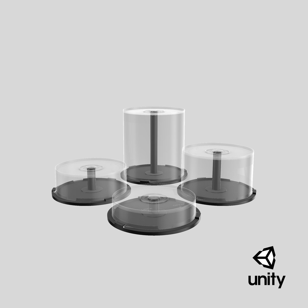 Realistic set cd-dvd cake-box 3D model - TurboSquid 1602976