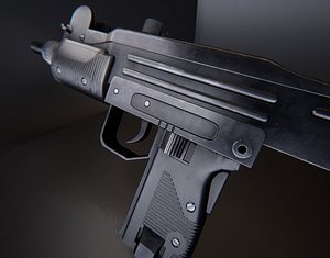 Micro UZI AAA Game Ready PBR Low-poly 3D model