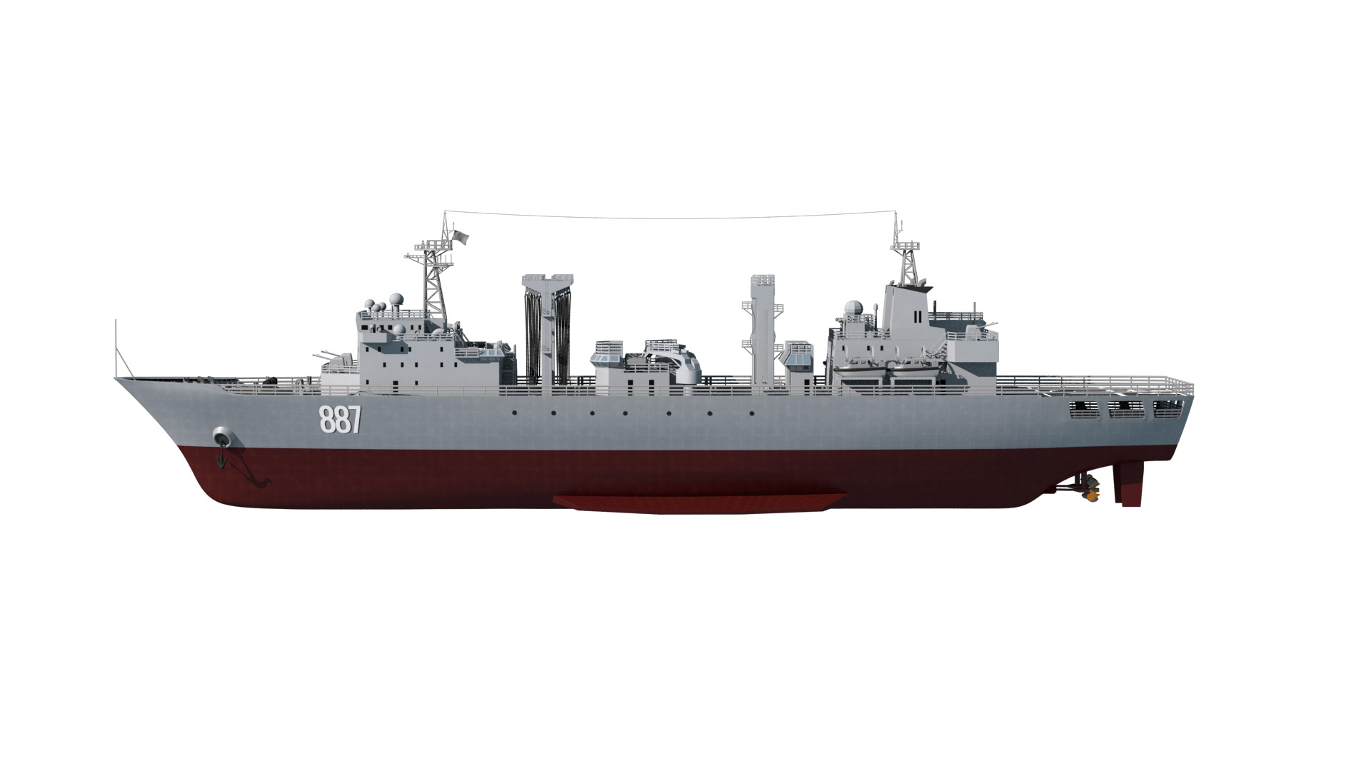 Collection Of Chinese Navy Supply Ships Replenishment 3D Model ...