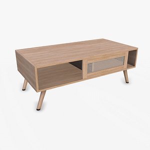Mid Century Modern Coffee Table Low-poly PBR