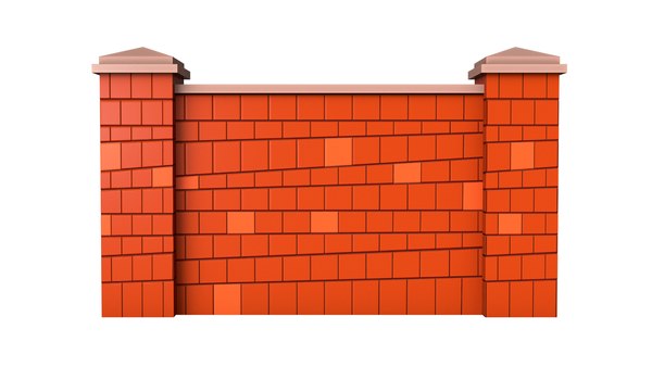 Cartoon Brick Wall 3D model - TurboSquid 1838475