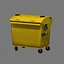 yellow dumpster 3d model
