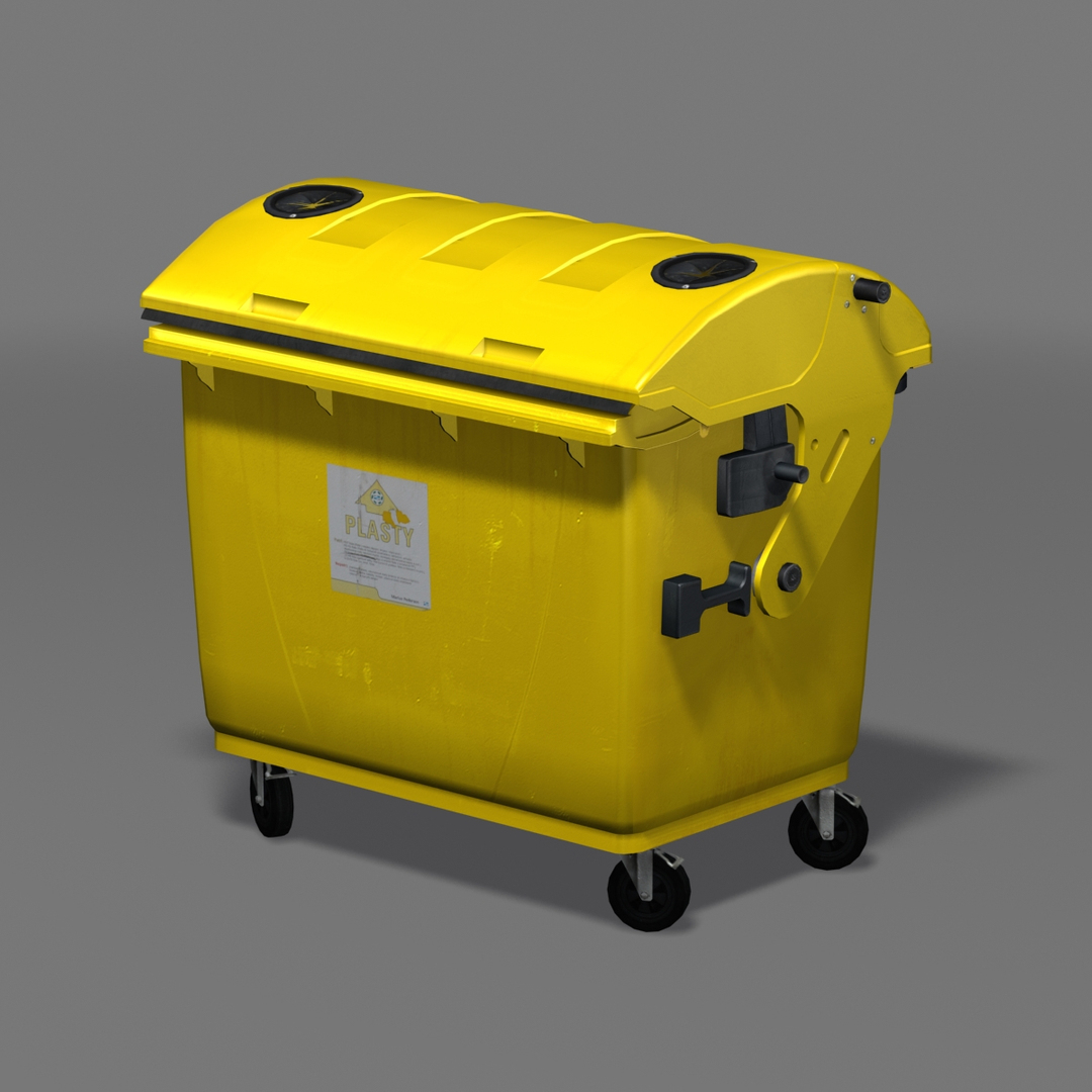 Yellow Dumpster 3d Model