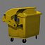 yellow dumpster 3d model