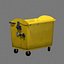 yellow dumpster 3d model