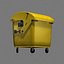 yellow dumpster 3d model