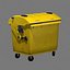 yellow dumpster 3d model