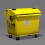 yellow dumpster 3d model
