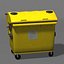 yellow dumpster 3d model