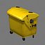 yellow dumpster 3d model