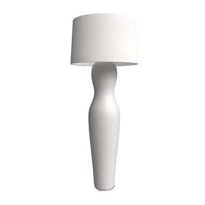 3D Contemporary Besame Floor Lamp in Cream Lacquer by Robert Kuo model