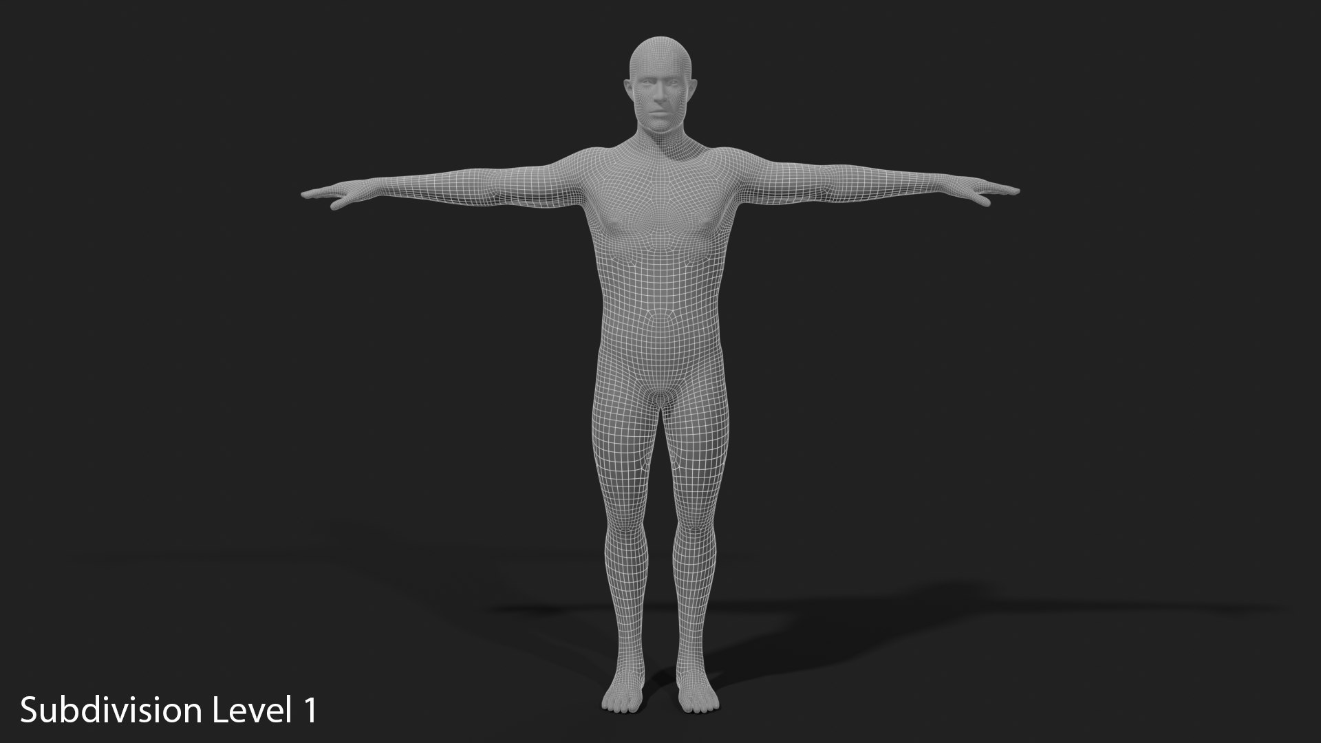 Realistic Black Male - Non Rigged 3D model https://p.turbosquid.com/ts-thumb/cY/eVr8OW/mN/wireframe_04_subdivision_level_1/png/1714160309/1920x1080/fit_q87/068188ba6c8dd992a11bd823990ebf8a332e14b2/wireframe_04_subdivision_level_1.jpg