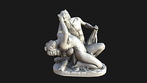 Satyr statue lowpoly