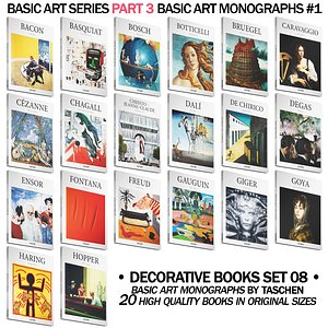 049 Decorative books set 08 Basic Art Series PART 03 3D model