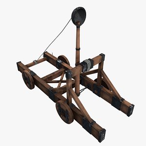 Medieval Catapult 01 3D model