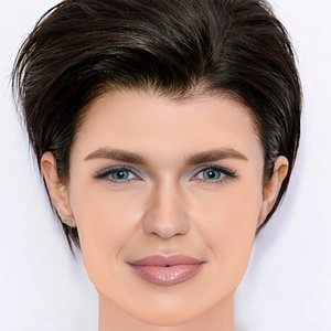 Ruby Rose Head - No Hair - Low poly head for game 3D model