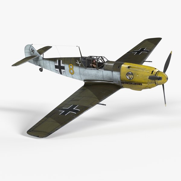 3D Messerschmitt BF109 German Fighter Airplane Desert Version 1 model