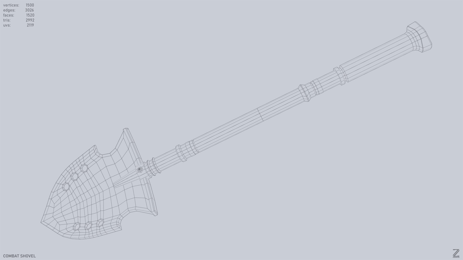 3D model Combat shovel collection https://p.turbosquid.com/ts-thumb/cY/q7dPzj/Wq/combat_shovel_02_wireframe03/png/1742885665/1920x1080/fit_q87/09179d95c5da92a59a8fc860cc84f9c89bfaf09c/combat_shovel_02_wireframe03.jpg