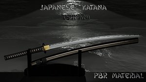 3D model katana sword weapon