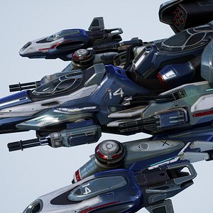 Falcon Spaceship - game model