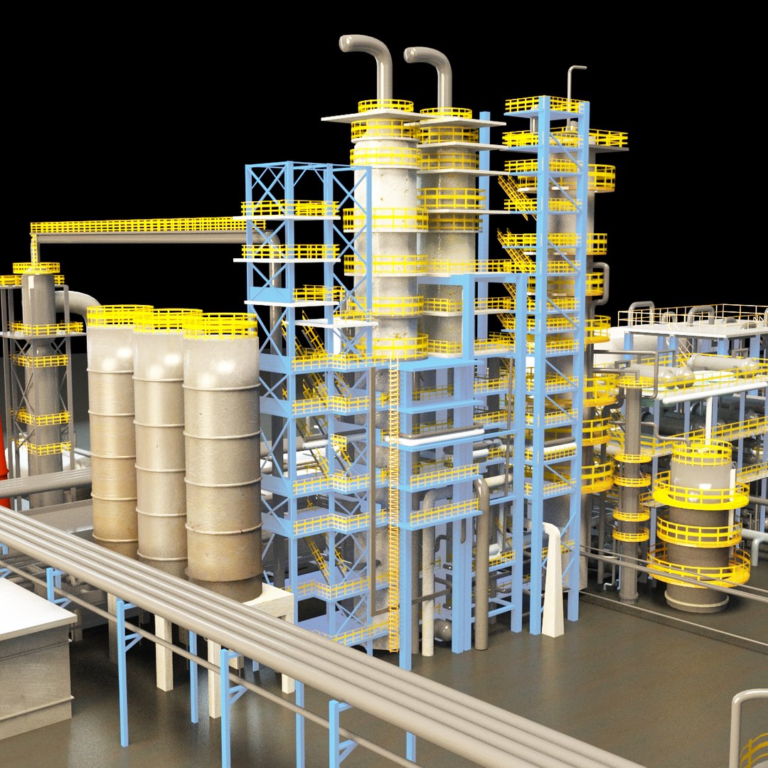 3D Chemical Plant - TurboSquid 1391735