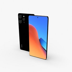 3D Redmi 12 PBR 3D Model  Customizable Display