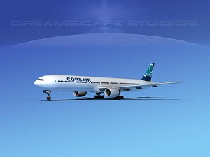 boeing 777-300 airliners 3d model