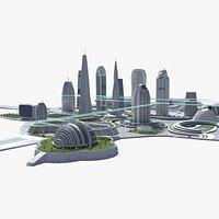 Futuristic Modular City Pack pbr