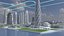 Centro de la ciudad futurista