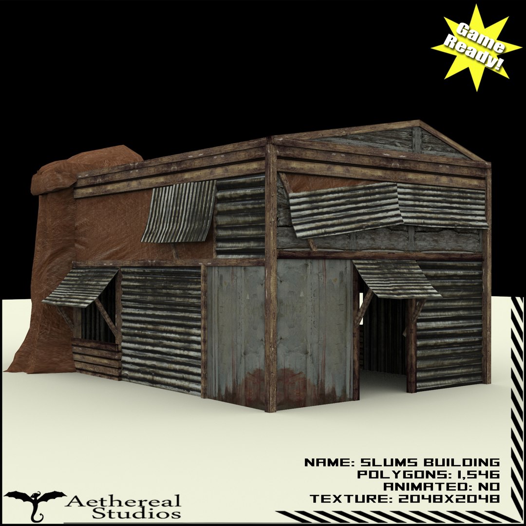 3d Slums Building 1 Model