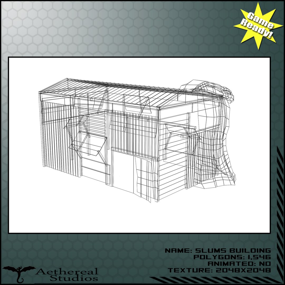 3d Slums Building 1 Model