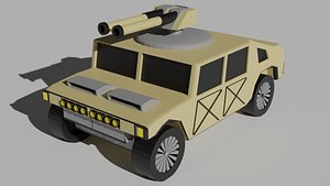3D Humvee Lowpoly model