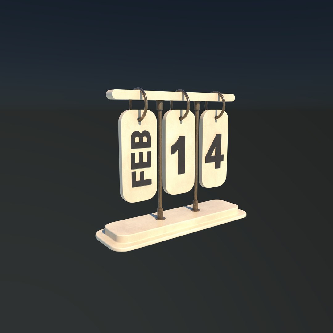 3D Desk Calendar Model 3D Model Model - TurboSquid 2337976