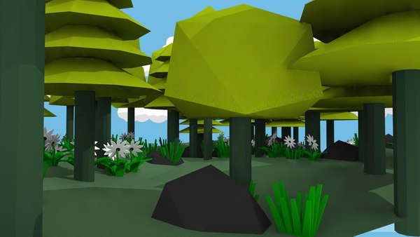 3D cartoon forest - TurboSquid 1682397