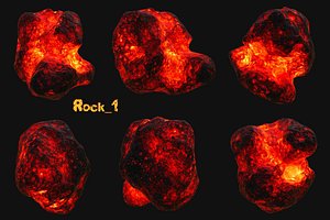 3D model lava rock