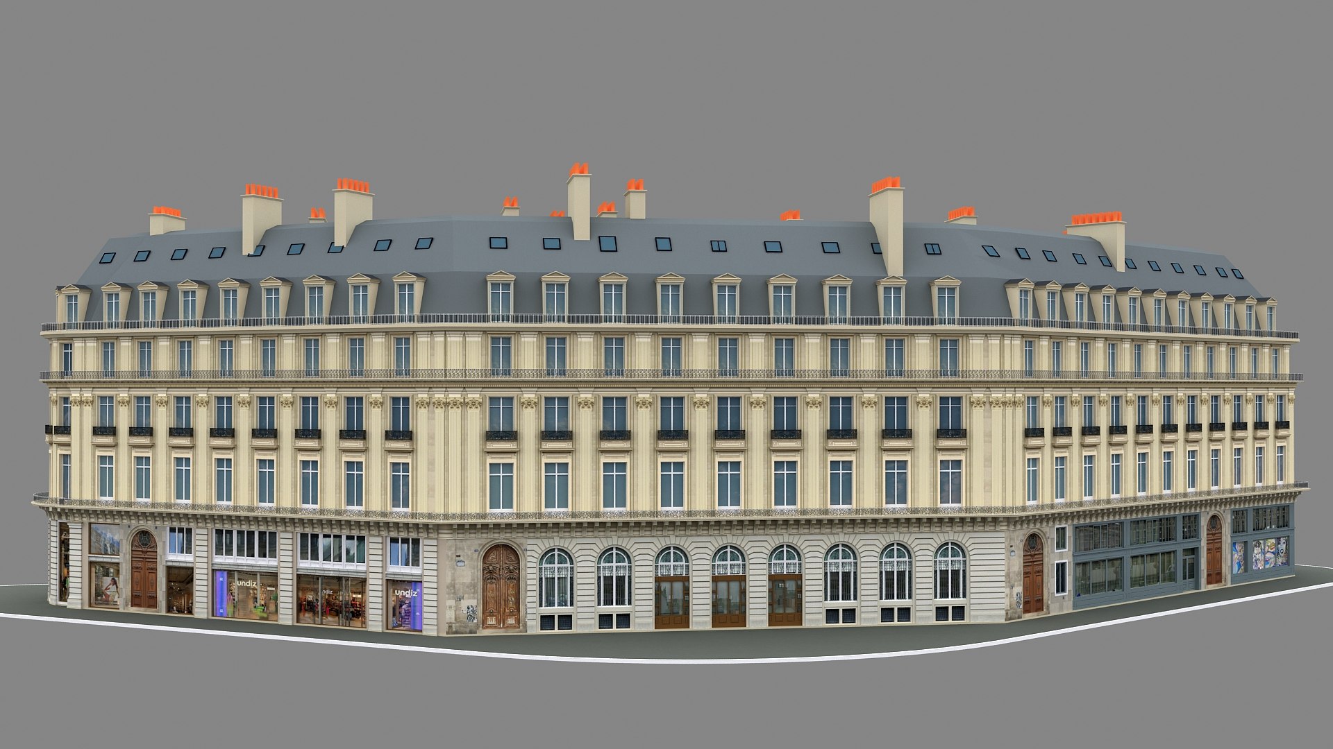 Paris Apartment Haussmann Building 01 3D Model - TurboSquid 2071735