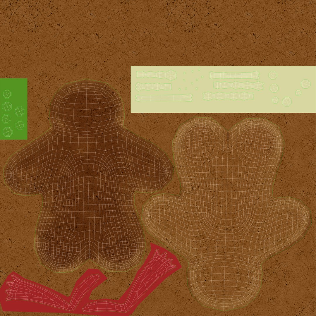3d Model Gingerbread Man Modeled