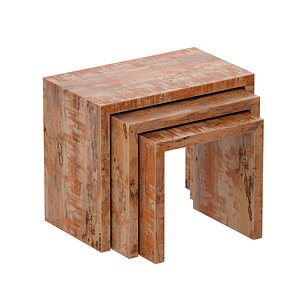 3D Coffee Coffee Coffee Table Wooden Three Nested Tables