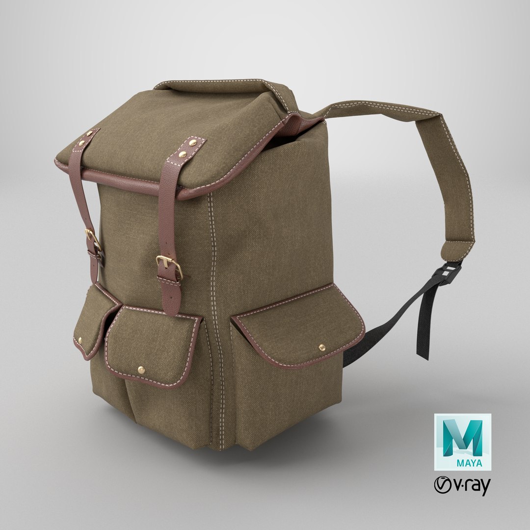Vintage Canvas Backpack 3D https://p.turbosquid.com/ts-thumb/cZ/Vd2C9Q/84/stemcell_maya_vray_render/png/1778701150/1920x1080/fit_q87/c342bc770370da41ce21e4437d35b11e8c5277f5/stemcell_maya_vray_render.jpg