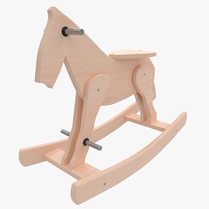 wooden rocking horse toy model