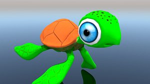 cartoon turtle 3D model