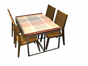 Set of table and 4 chairs